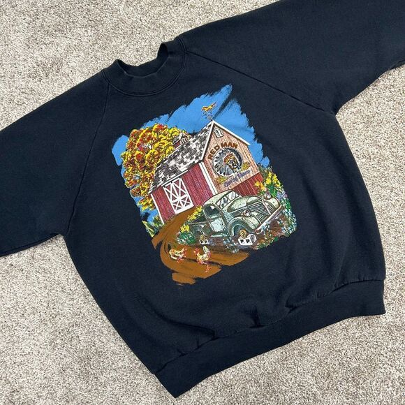 Fruit of the Loom Other - Vintage Red Man Chewing Tobacco Sweatshirt Size Large Made In‎ USA Black (593)